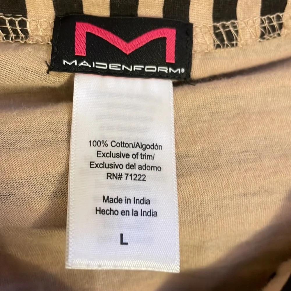 Maidenform striped long sleeve button down tunic - Picture 7 of 7